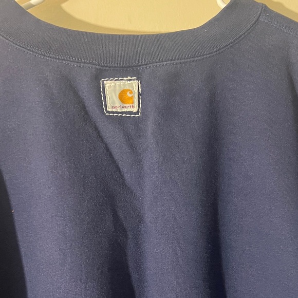 Carhartt Men's Blue and Light Denim Crewneck Sweater - Picture 5 of 6